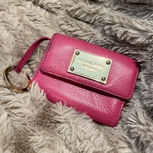 Michael Kors hot pink mini wallet